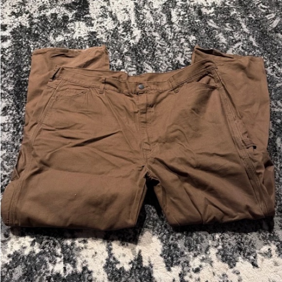 Men's Brown Straight-Leg Utility Pants
